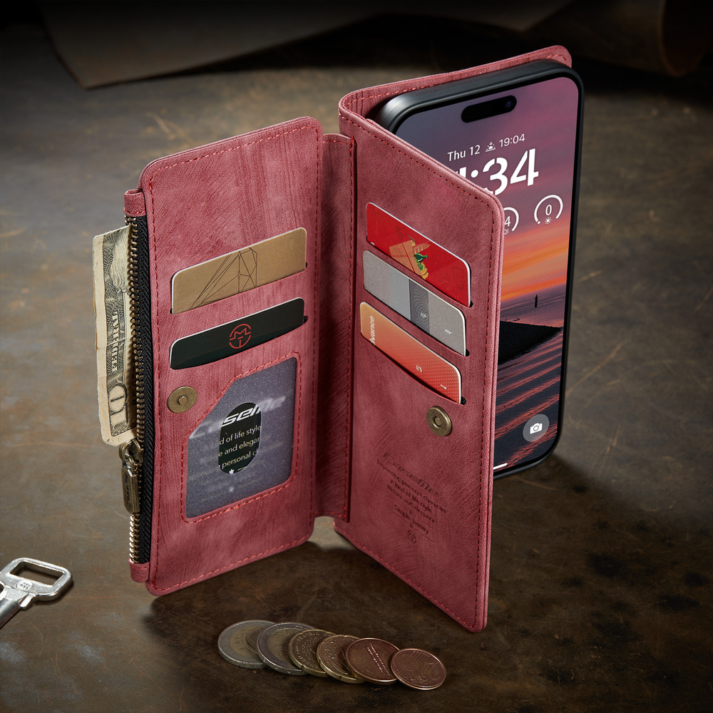 Многофункциональный чехол-кошелек CaseMe 3 in 1 Matte Wallet для iPhone 17 Pro