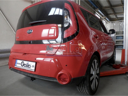 Фаркоп оцинкованный Galia K041C для Kia Soul 2014-(паспорт и сертификат в комплекте)(без электрики)