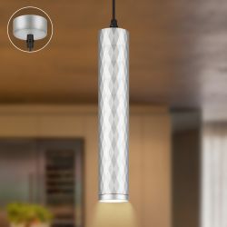 Светильник подвесной (подвес) ЭРА PL15 SL MR16 GU10 потолочный цилиндр серебро | Подвесные светильники