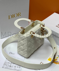 Женская сумка Lady Dior My ABC квадратная белого цвета