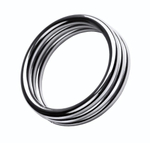 Металлическое эрекционное кольцо с рёбрышками размера L