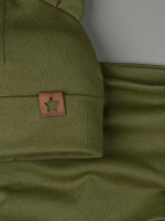 Шапка с ушками осенняя и снуд для детей