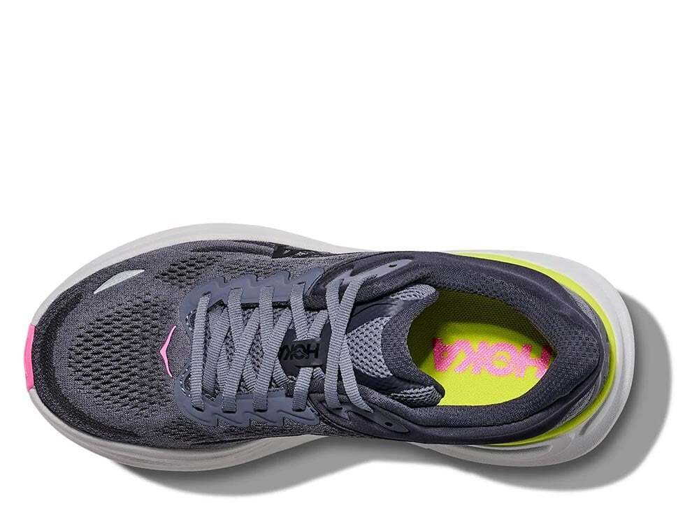 Кроссовки для бега женские Hoka Bondi 9 W Серо-Лайм