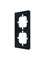 Рамка 2-мест. горизонт. ZIMA черн. бархат LEZARD 704-4200-147