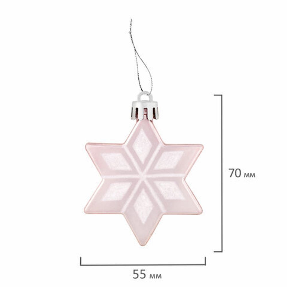 Шары новогодние ёлочные "Elegant Pink" 77 предметов, розовый/белый, ЗОЛОТАЯ СКАЗКА, 591715