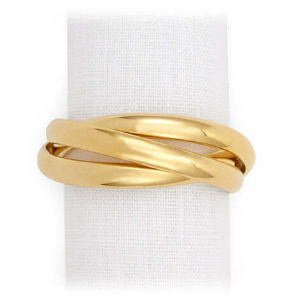Набор колец для салфеток L'Objet Three Gold (4 шт.)