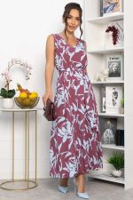 Платье Чарующая красота (бордовое) П13914-25М LT Collection