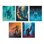 Тетрадь 80л., А5, клетка, Канц-Эксмо, "Survivors", гребень, мелованный картон, глянцевая ламинация