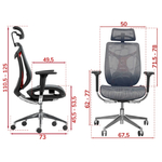 Кресло SitUp BARRACUDA Chrome (сетка Dark Gray/ткань Dark Gray)