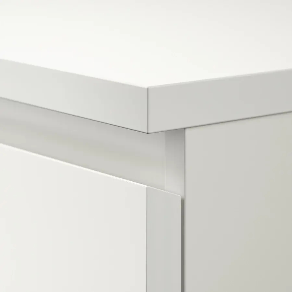 Комод с 6 ящиками - IKEA MALM, 123х40х48 см, белый  МАЛЬМ ИКЕА