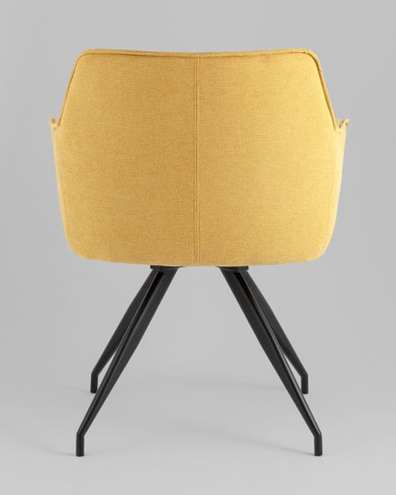 Стул обеденный Feston вращающийся желтый, черные ножки