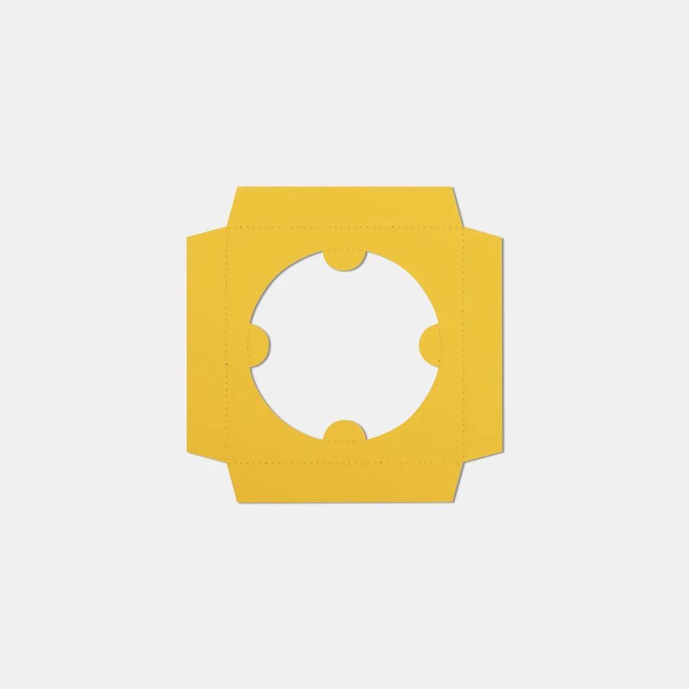 Ложемент для кулича 112*112 мм (желтый)