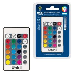 UCH-S210 BLACK Пульт управления лампой RGB серии SMART c ИК сенсором. Черный. ТМ Uniel.