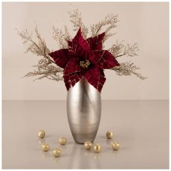 ЦВЕТОК ИСКУССТВЕННЫЙ "ПУАНСЕТИЯ" ДИАМЕТР=30 СМ. (МАЛ=48/КОР=360ШТ.)