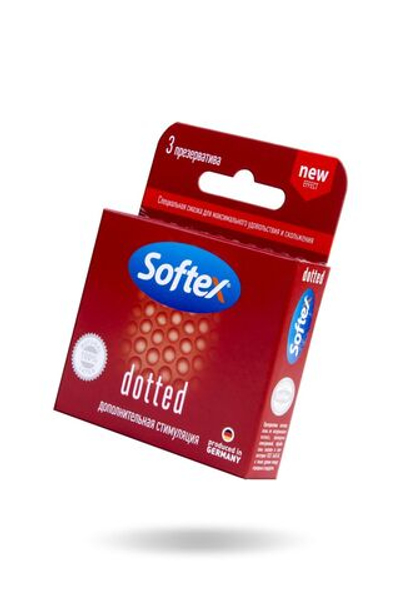 Презервативы с дополнительной стимуляцией Softex Dotted - 3 шт.