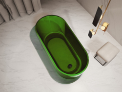 Прозрачная ванна ABBER Kristall AT9706Emerald зеленая  170x80 см