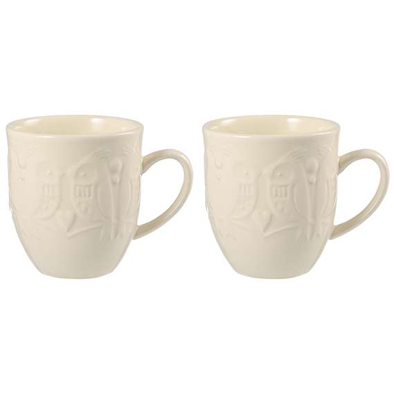 Набор кружек birds of paradise, 500 мл, кремовые, 2 шт.