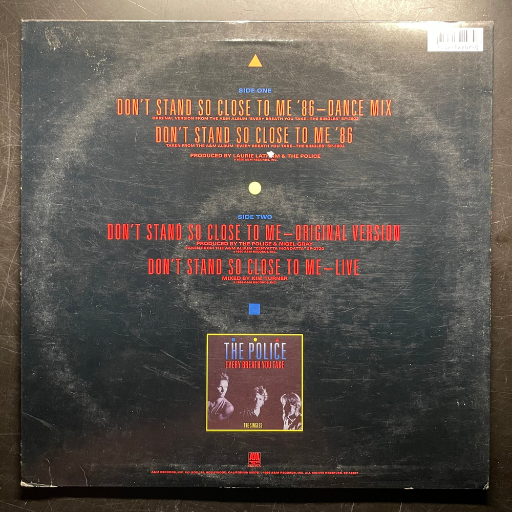 The Police ‎– Don't Stand So Close To Me '86 (США 1986г.) 12", 45 RPM