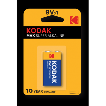 Батарейки Kodak 6LR61-1BL MAX SUPER Alkaline [K9V-1]