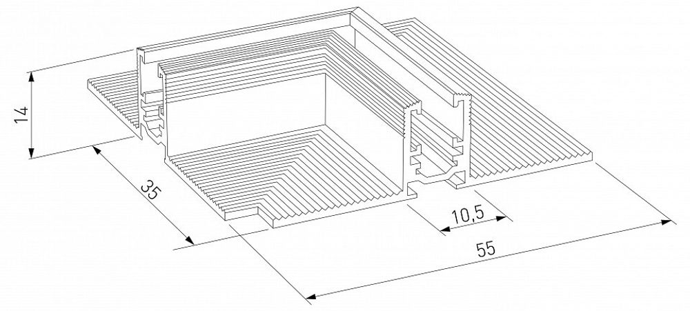 Соединитель угловой L-образный для треков встраиваемых Elektrostandard Mini Magnetic a065637