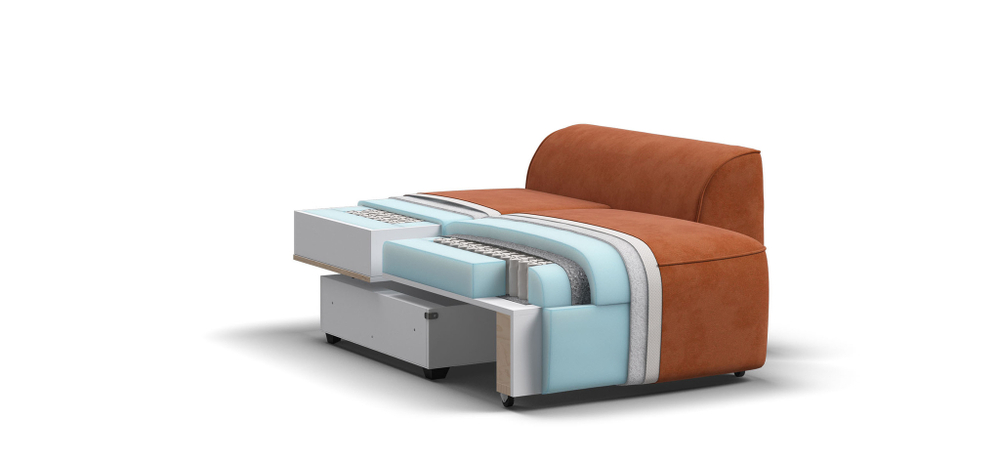 Кресло KING MODOOL Велюр Alkantara оранж