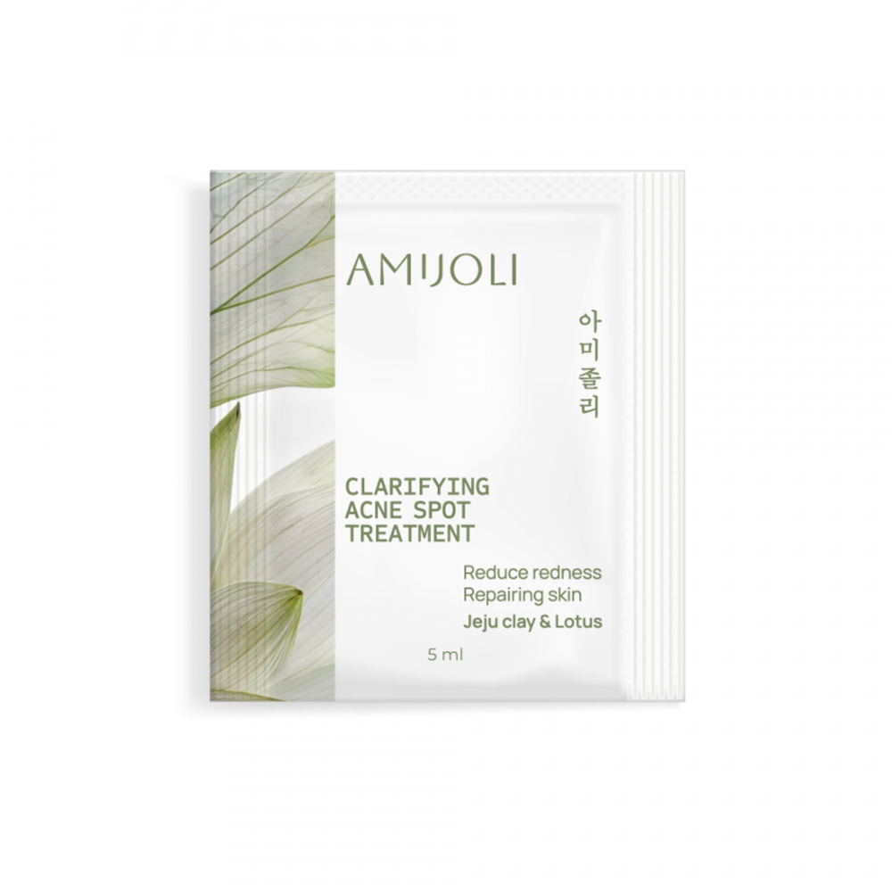 AMIJOLI Clarifying spot treatment for acne with niacinamide and lotus extract Jeju clay&Lotus [POUCH] Гель для точечного применения против акне с ниацинамидом 5мл