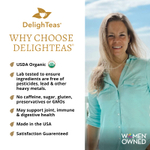 DelighTeas, Аюрведический травяной чай с куркумой, без кофеина, 30 роскошных чайных пакетиков в форме пирамидки, 120 г (4,2 унции)