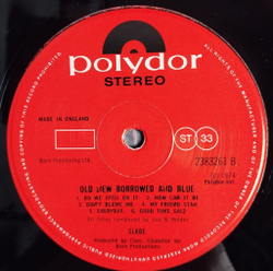 Винтажная виниловая пластинка LP Slade Old New Borrowed And Blue (UK 1974)