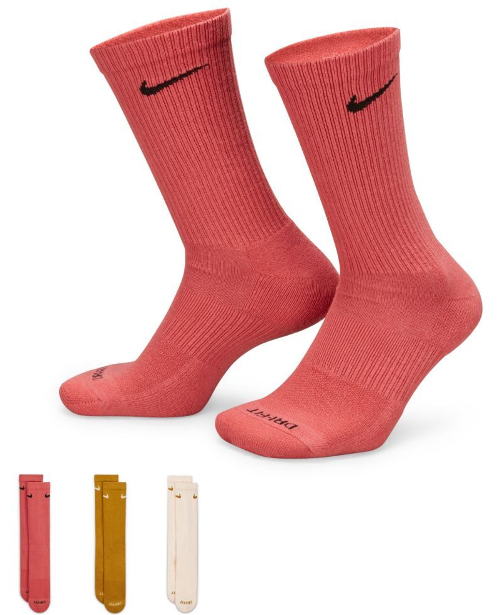 Носки теннисные Nike Everyday Plus Cushioned Training Crew Socks 3P - разноцветный