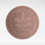 Germany, 1 Pfennig, 1990, (Hamburg Mint - "J"), VF