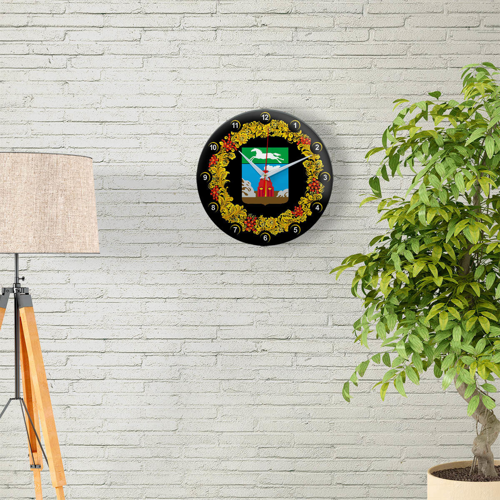 Часы в стиле Хохлома сувенирные Барнаул