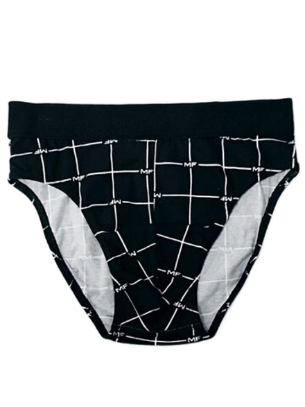 411170 Трусы мужские черно-белая клетка MF (82-92)