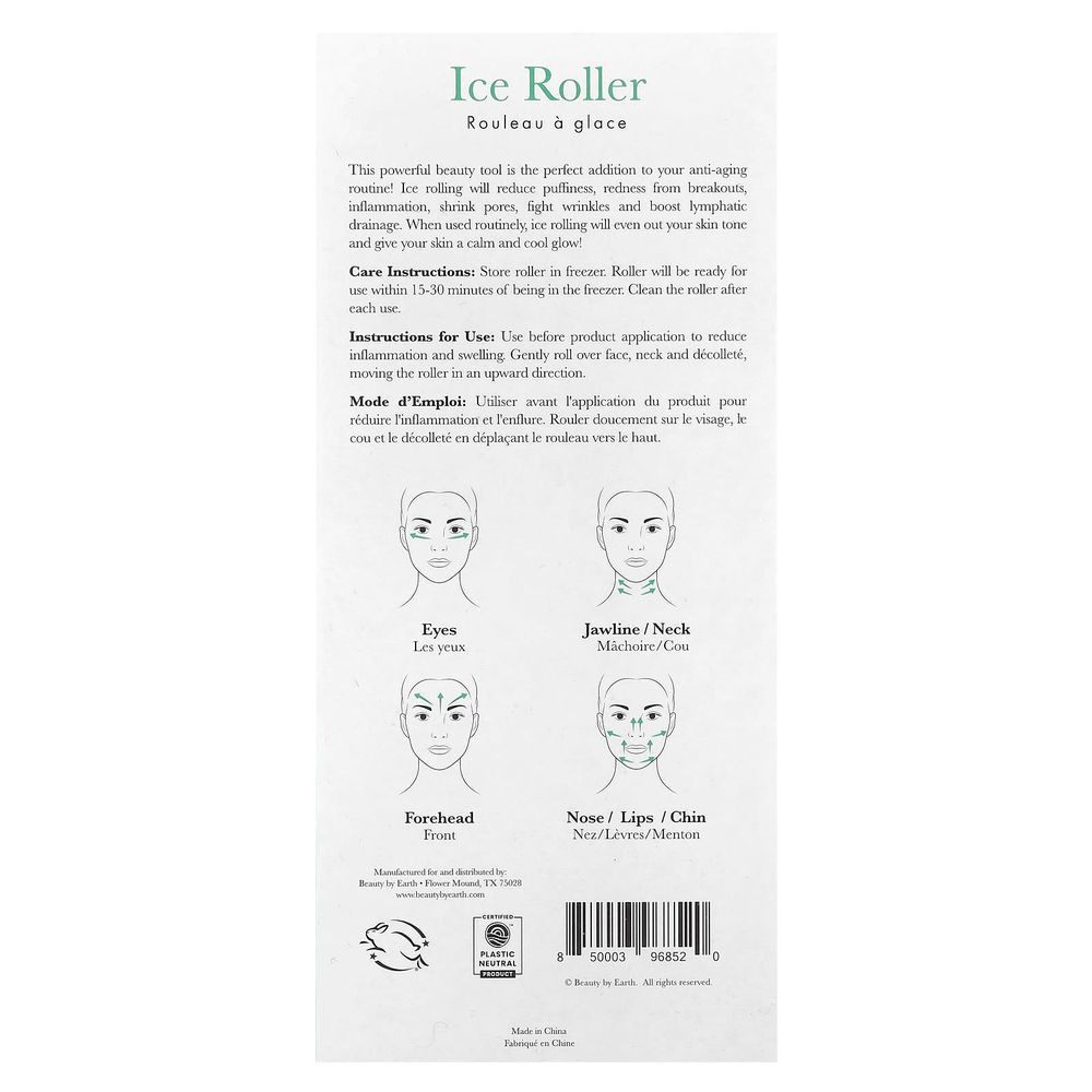 Beauty By Earth, Ice Roller For Face, 1 Roller