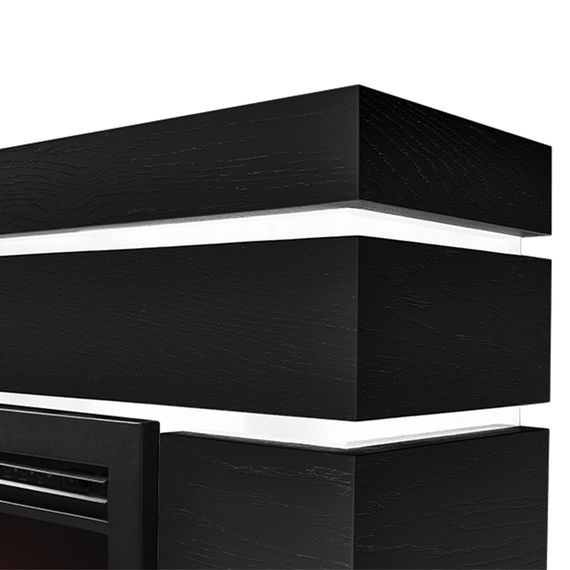 Каминокомплект: Биокамин Firelight BFP/P-2520, портал Moderno 25 шпон чёрный дуб — (2)