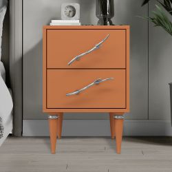 Тумба Арт Колор matte Классик Сильвер Томленый оранжевый матовый