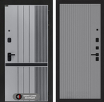 Входная дверь Лабиринт SKYLAB - 29 Серый софт рельеф