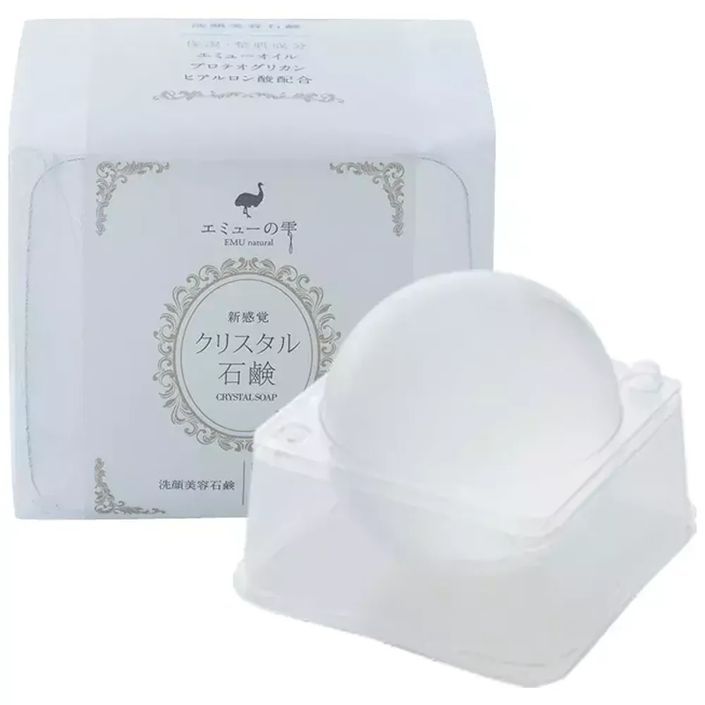 Emu no Shizuku Crystal Soap - Увлажняющее мыло для лица Эму но Сизуку на основе масла Эму, 100 г