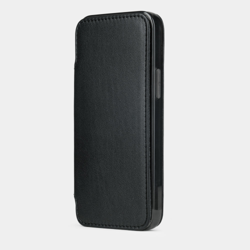 Чехол Benoit для iPhone 12 Mini из натуральной кожи теленка, черного цвета