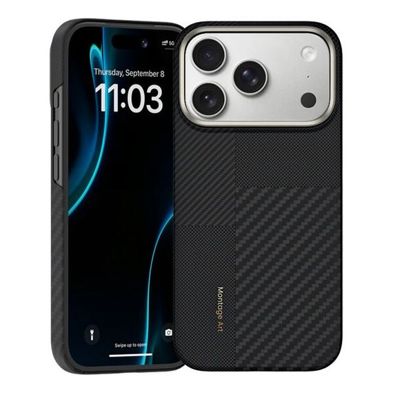 Чехол Benks Montage ArmorAir Case built with Kevlar для iPhone 17 Pro Max 6.9&quot; черный (600D+1500D)