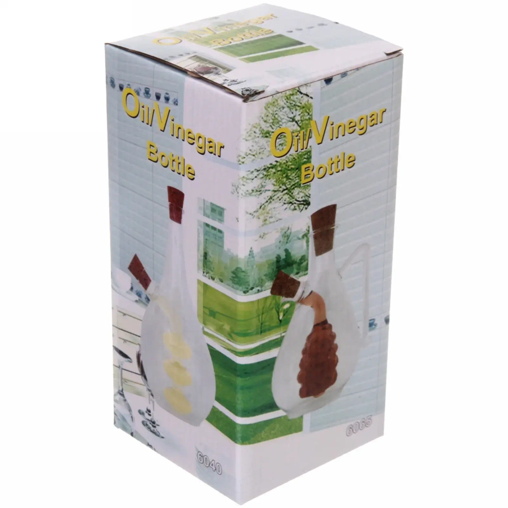 Бутылка стеклянная для специй 450мл «Хай-Тек» с пробковой крышкой, колба