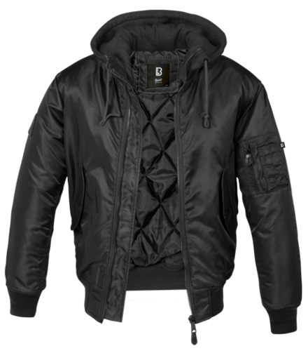 Brandit MA1 SWEAT HOODED JACKET black