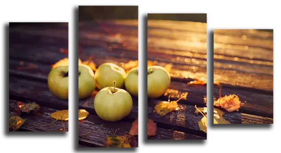 Модульная картина "Осенние яблоки"