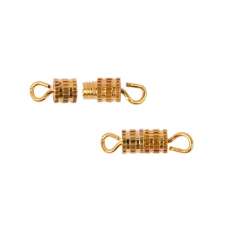 "Zlatka" Замок для бус "винт" DV-01/5 15 х 3.5 мм 5 шт №01 под золото