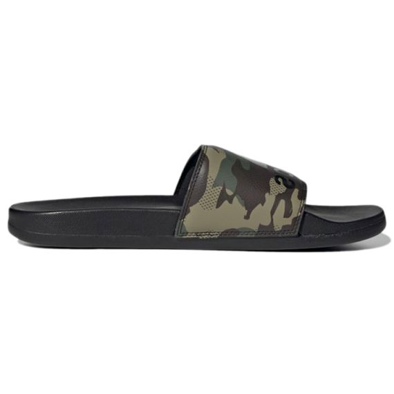 Adidas Adilette Comfort Sandals 'Black Green Camo'