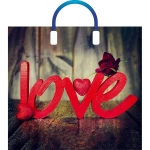 Пакет ПЭ с пластмассовыми ручками 38+3см(О любви) Артпласт (х10 (комплект 10 шт)