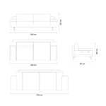 Диван двухместный ENZA HOME PETRA EH61112