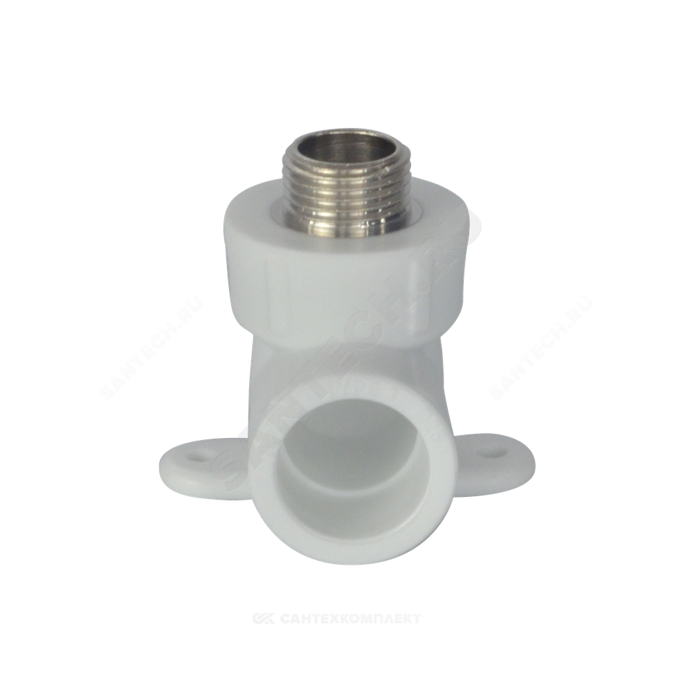 Угольник PP-R комбинированный белый Дн 25х1/2" НР с креплением PRO VALFEX 10121025-PRO