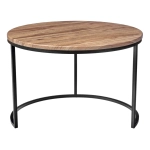 Набор кофейных столиков Bradex Home ов Tango орех и серый мрамор с чёрными ножками, 2шт