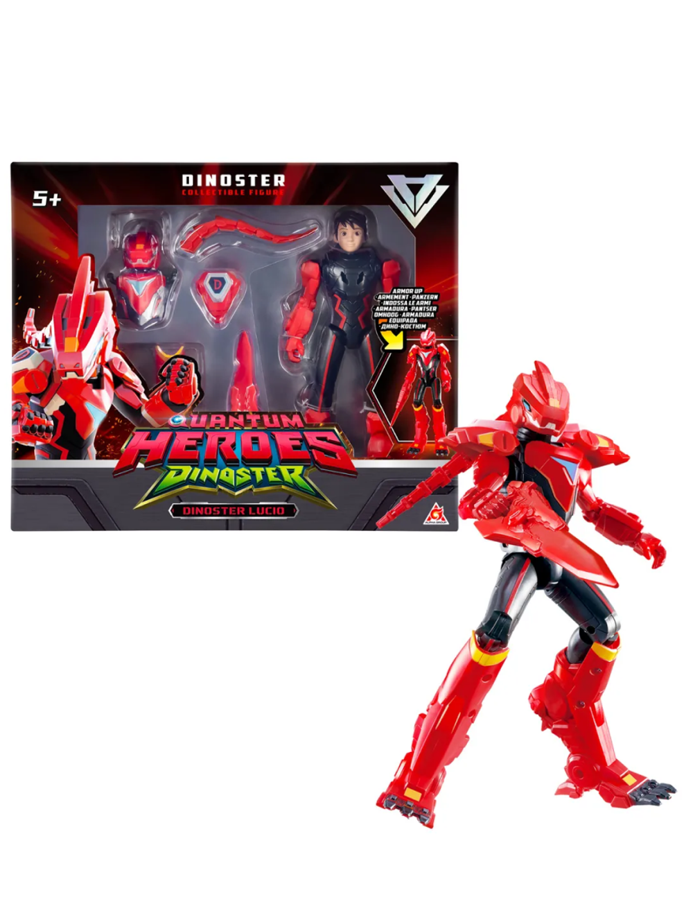 Диностер Люцио в дино-костюме Трансформер 20 см 42138
