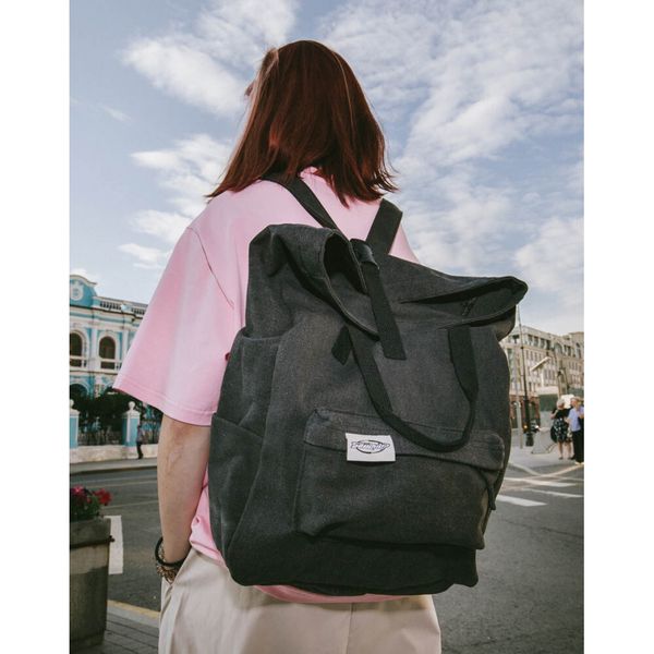 Рюкзак Хлопковый темно-серый - фото 2